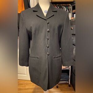 Pre-Owned Vintage Le Suit Paris New York Size 12 Pinstripe Blazer W/ Pads